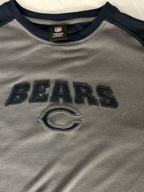 Chicago Bears NFL Team Apparel Thermal Shirt Mens XL Gray Long Sleeve